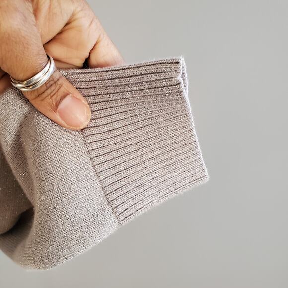 Style & Co Gray Cowl Button Neck Sparkle Sweater Size S - Picture 4 of 6